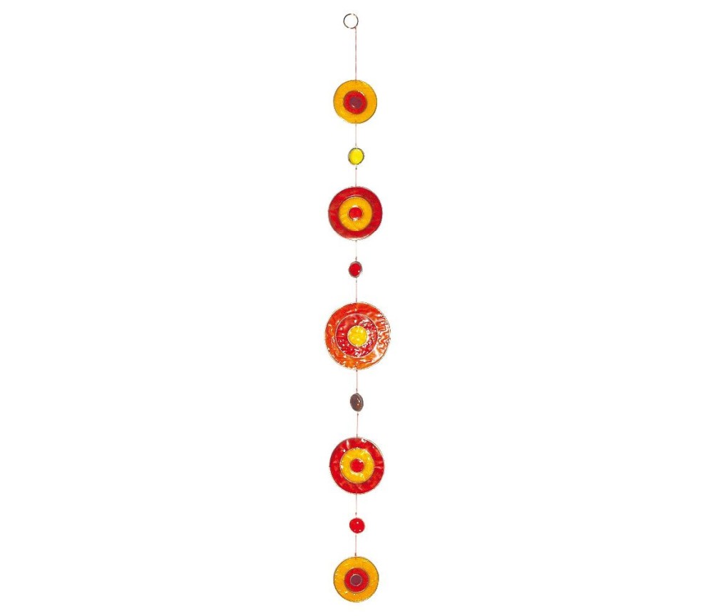 Suncatcher "Centrum" Fiberglas rot-orange-gelb 70cm