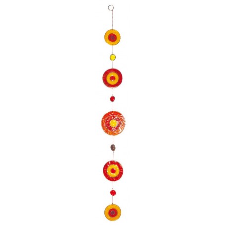 Suncatcher "Centrum" Fiberglas rot-orange-gelb 70cm