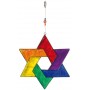 Suncatcher "Hexagramm" Fiberglas bunt 18cm