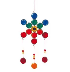 Spiritcatcher "Frucht des Lebens" Fiberglas bunt 13x40cm