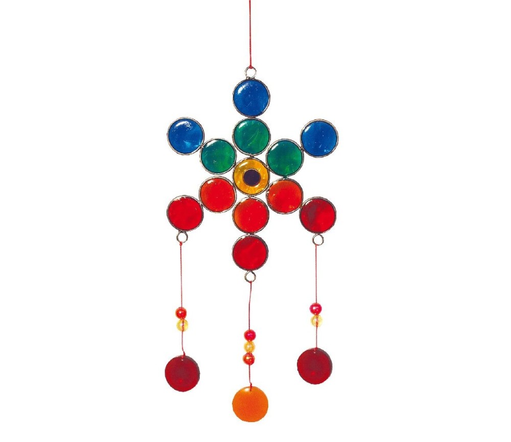 Spiritcatcher "Frucht des Lebens" Fiberglas bunt 13x40cm