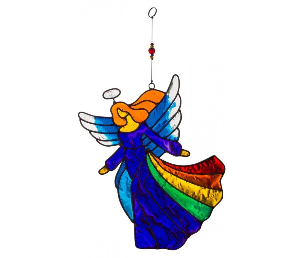 Suncatcher "Engel" Fiberglas bunt 19cm