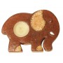 Teelichthalter "Elefant" Terracotta braun 15cm