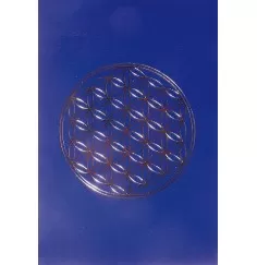 Klappkarte -Blume des Lebens- blau/gold 12x17cm