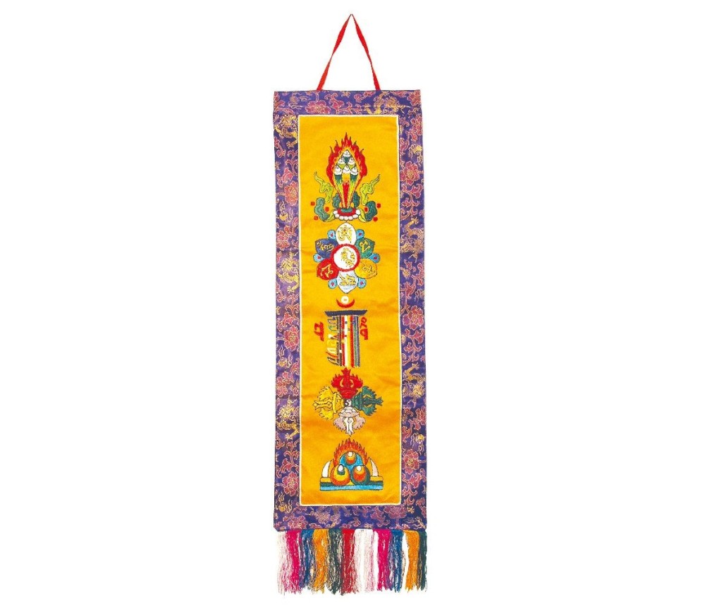 Tibetischer Wandbehang "All In One" Brokat 25x75cn