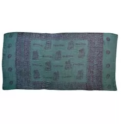 Gebets-Schal Baumwolle grün 90x180cm
