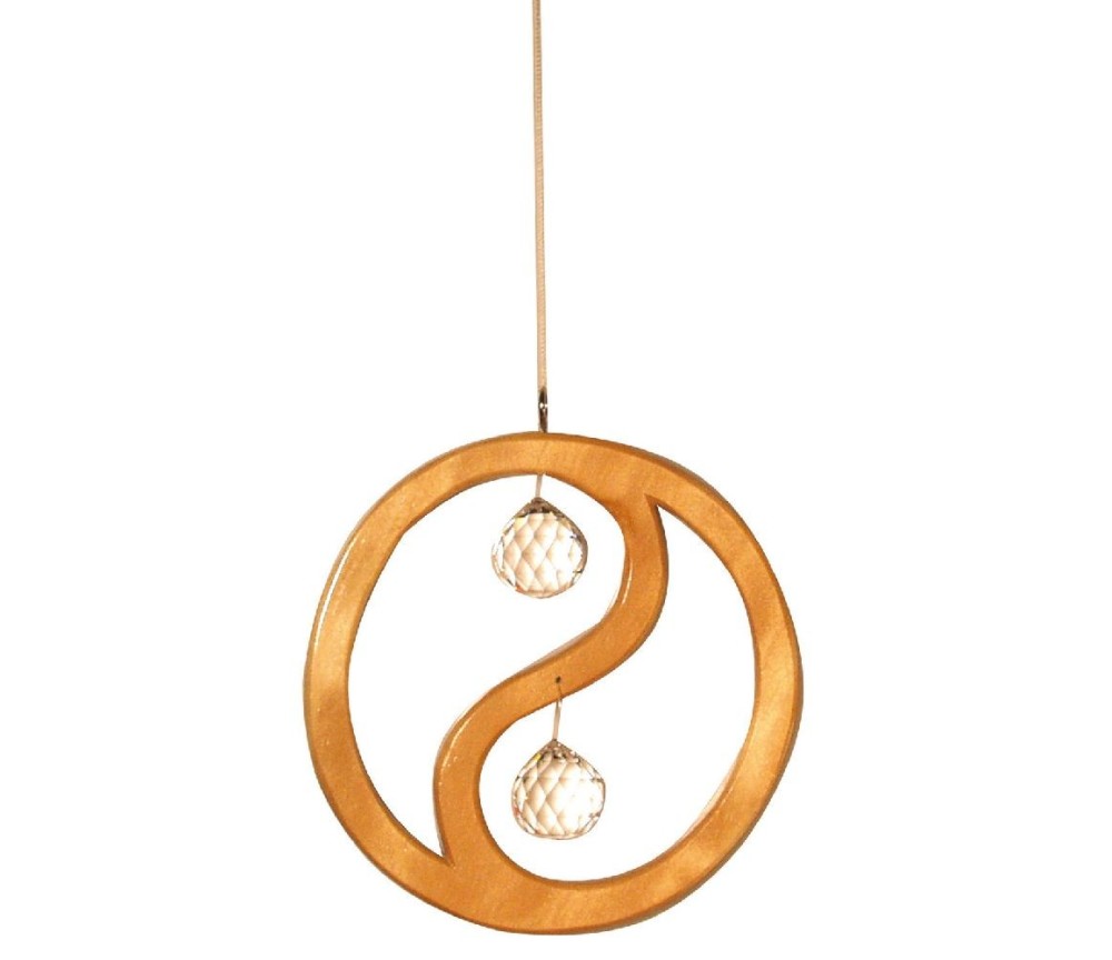 Kristallobjekt "Yin Yang" natur 15cm