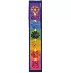 Sarong "7 Chakras" Rayon regenbogenfarben 30x180cm