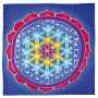 Wandbehang "Blume des Lebens" Rayon blau 50x50cm