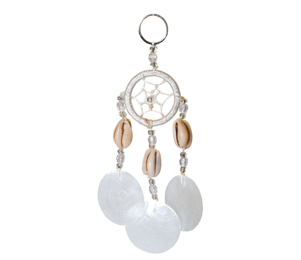 Traumfänger Schlüsselanhänger mit Muschel 12cm