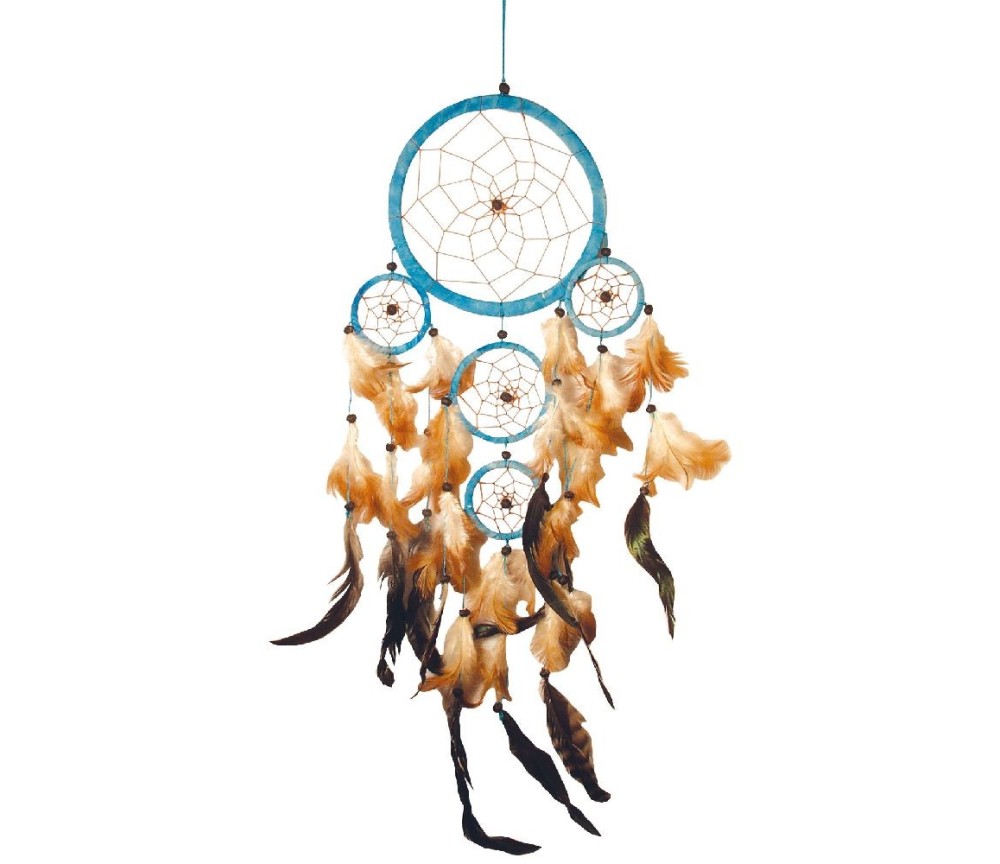 Traumfänger Mobile mit 5TF Leder 45cm