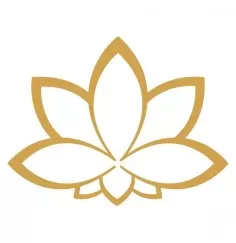 Aufkleber Set 4x3cm/1x7,5cm gold-transparent "Lotus"