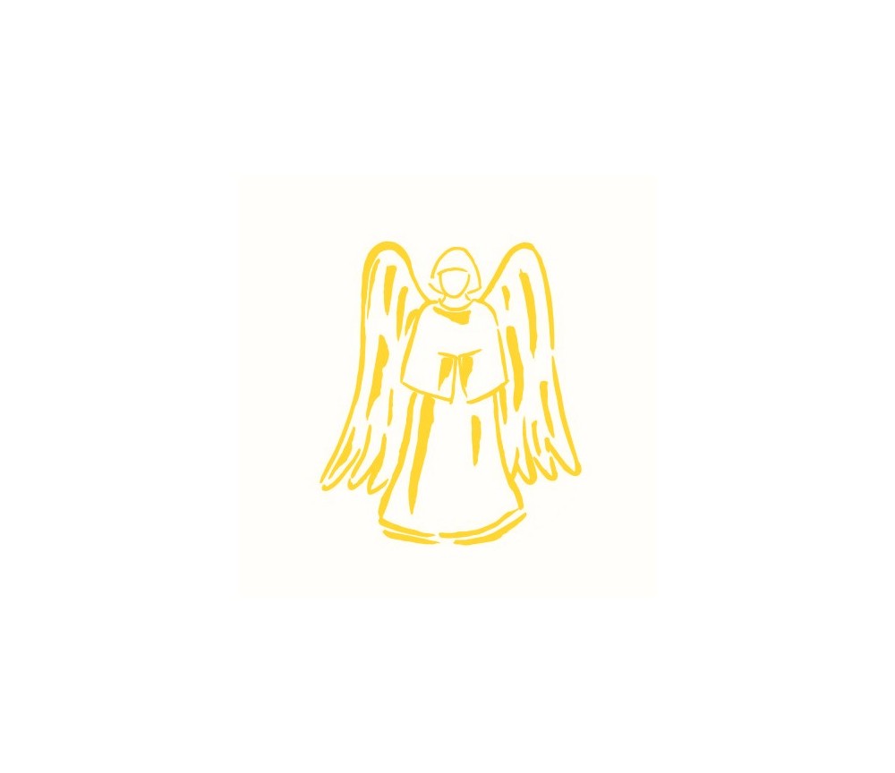 Aufkleber "Engel" 1x7,5cm und 4x3cm - incl. Postkarte