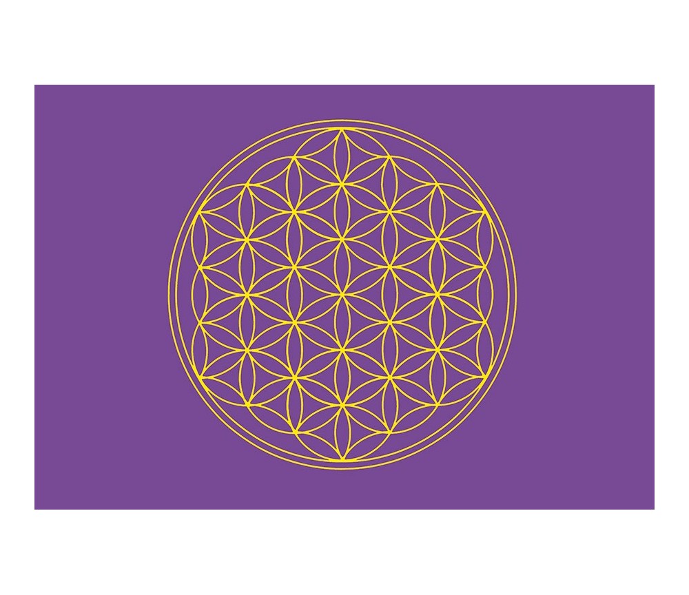 Postkarte Blume des Lebens violett 10x15cm