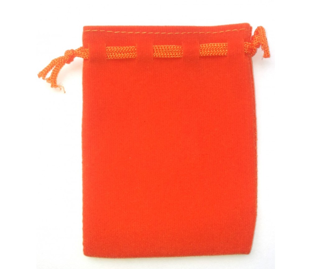 Samt Säckchen orange 6x9cm