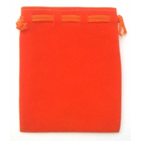 Samt Säckchen orange 9x12cm