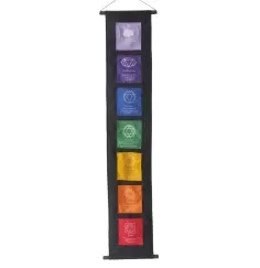 Wandbehang "7 Chakren" Baumwolle bunt 25x130cm