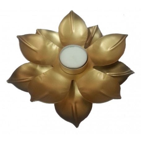 Teelichthalter "Lotus" Metall 18cm