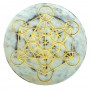 Wandornament "Metatron" MDF whitewashed/gold bemalt