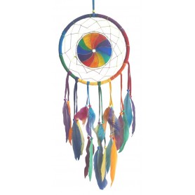 Dream-/Suncatcher "Spirale" Flocksamt regenbogen 22x60cm