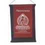 Wandbehang "Awareness/ Buddha" Baumwolle maroon 27x40cm