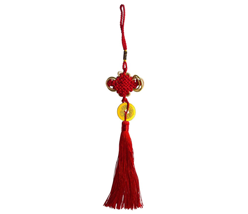 Chines. Glücksmünze gebunden 1er (2,5cm) 5x30cm
