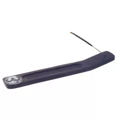 Räucherstäbchenhalter "OM" Black Stone graviert 25x4cm