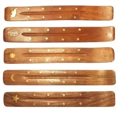 Räucherstäbchenhalter "India" Holz länglich 26cm