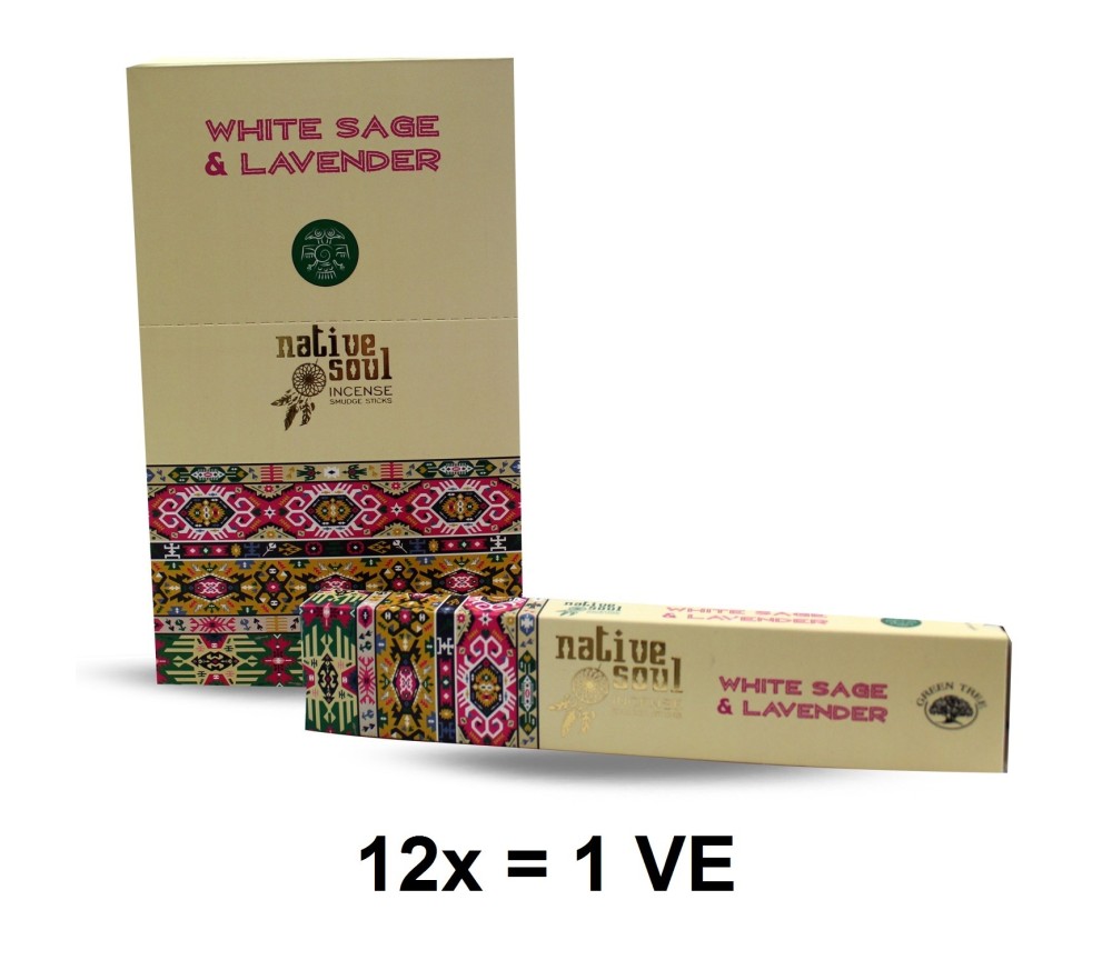 Green Tree Native Soul Incense "White Sage & Lavender" 15gr.
