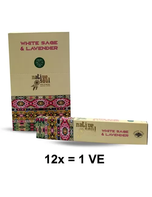 Green Tree Native Soul Incense "White Sage & Lavender" 15gr.
