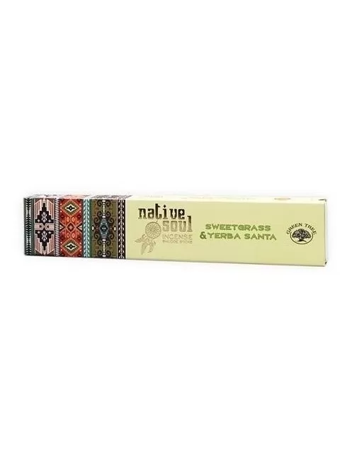 Green Tree Native Soul Incense "Sweet Grass & Yerba Santa" 15gr.