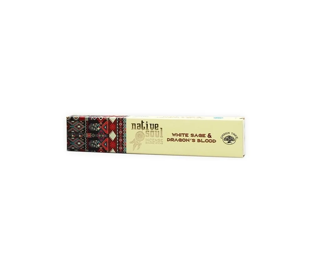 Green Tree Native Soul Incense "White Sage & Dragons Blood" 15gr.