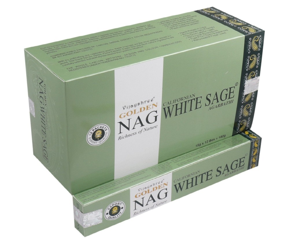 Vijayshree Incense "Golden Nag Californian White Sage" 15gr.