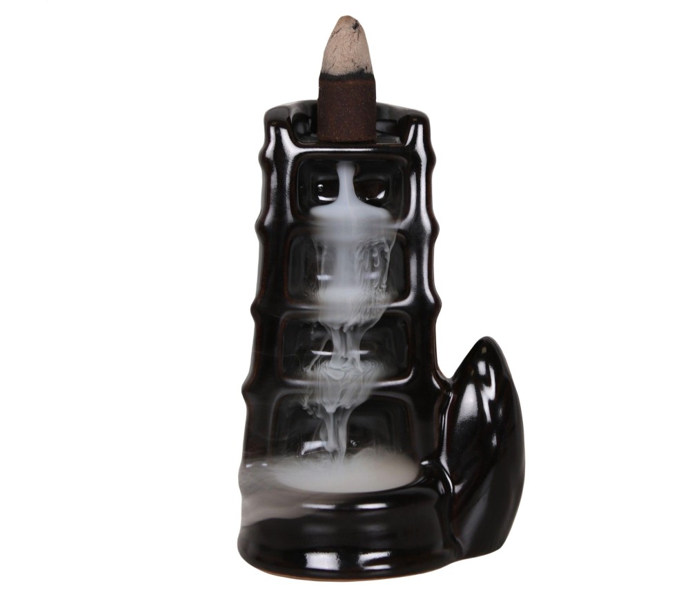 Backflow Kegel halter "geteilter Bambus", Keramik, 10,5x7cm