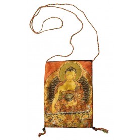Umhängetasche "Buddha" Baumwolle Brokat 15x22ccm
