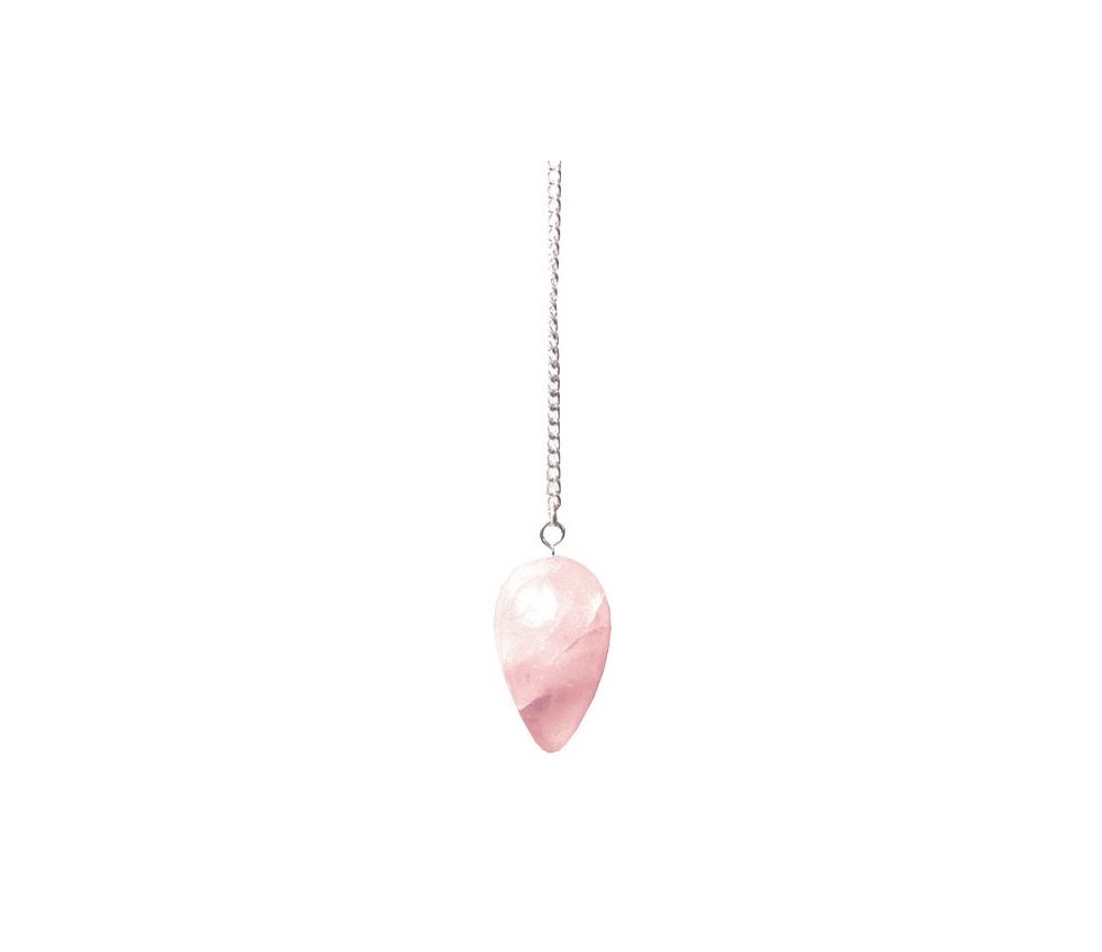 Pendel Rosenquarz-Tropfen 3cm