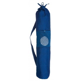 Yogatasche "Blume des Lebens" Baumwolle blau 20x80cm
