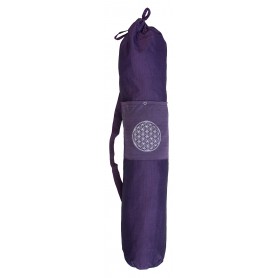 Yogatasche "Blume des Lebens" Baumwolle purple 20x80cm