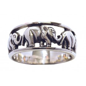 Ring "3 Elefanten" Silber 925 6