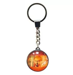 SchlüsselAnhänger - Buddha- Glas orange 3cm