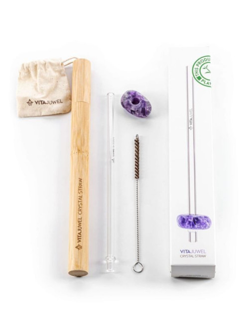 VitaJuwel - Trinkhalm Crystal Straw - Amethyst
