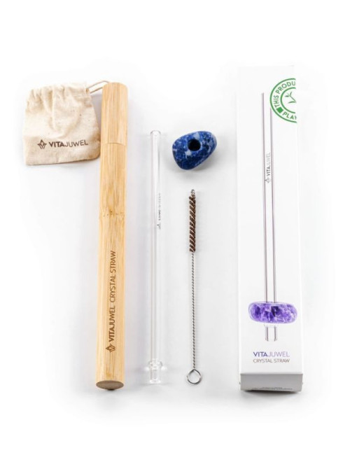 VitaJuwel - Trinkhalm Crystal Straw - Sodalith