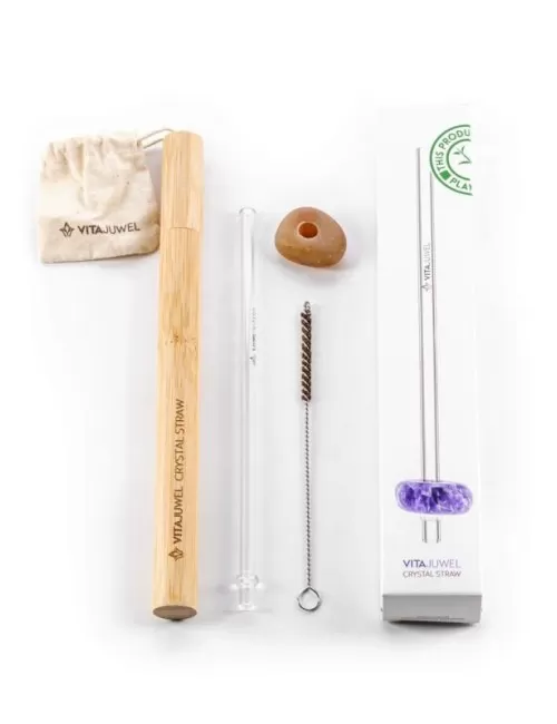 VitaJuwel - Trinkhalm Crystal Straw - Karneol