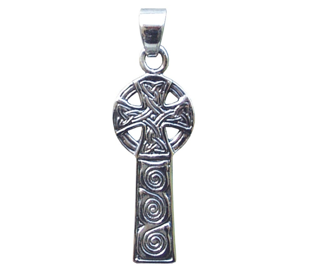 Anhänger -  Keltisches Kreuz mit Sonnenrad- 925 Silber