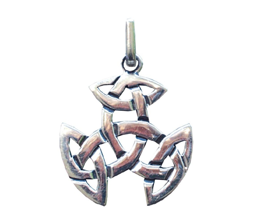 Anhänger -  Keltischer Dreiecksknoten- 2,5cm 925 Silber