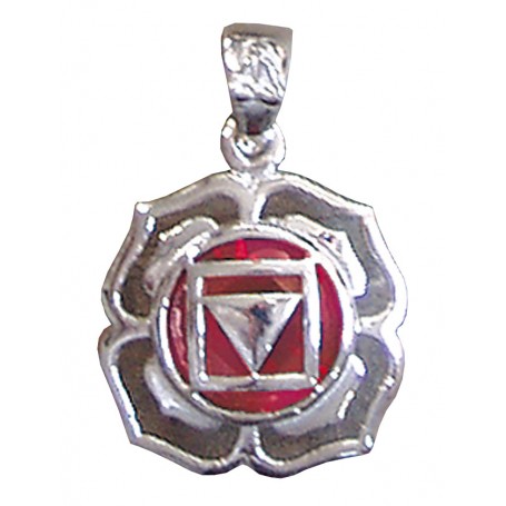 Anhänger "Muladhara Chakra" Zirkon Silber 925 4