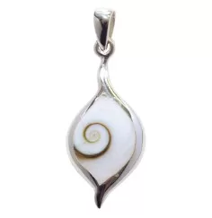 Anhänger - Shivas Auge Tropfen- 3cm 925 Silber
