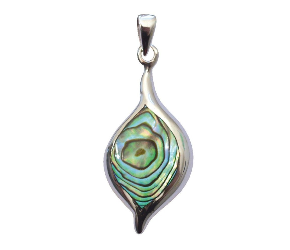Anhänger -  Paua Tropfen- 3cm 925 Silber