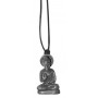 Halskette "Buddha" Messing silberfarben 3cm