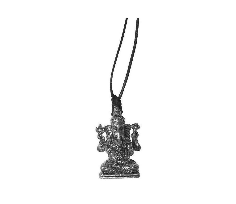 Halskette "Ganesha" silberfarben Messing 3cm